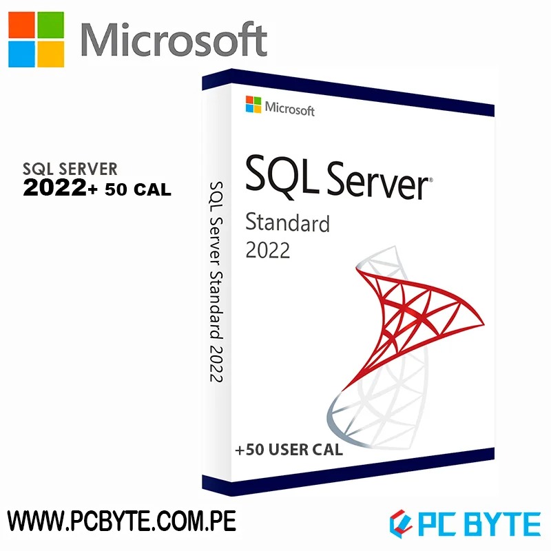 LICENCIA SQL SERVER STANDAR RUNTIME 2022  OIT ESD OEI OCL+ 50 USER CAL